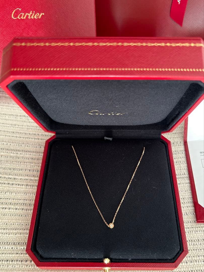 カルティエ　ダムール　ネックレス　xs ピンクゴールド