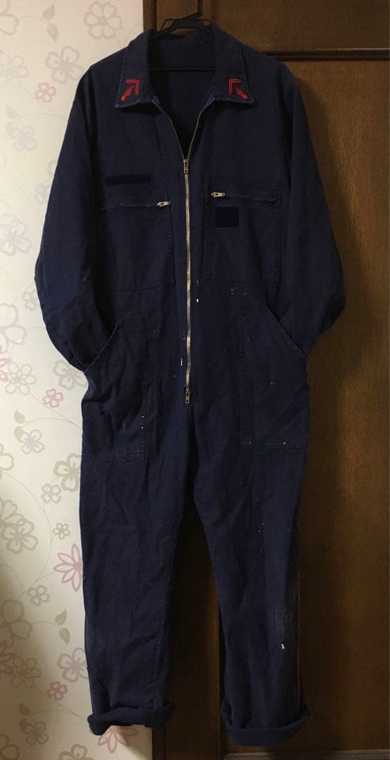 フランス ファイヤーマン オールインワン つなぎ ジャンプスーツ ヴィンテージ