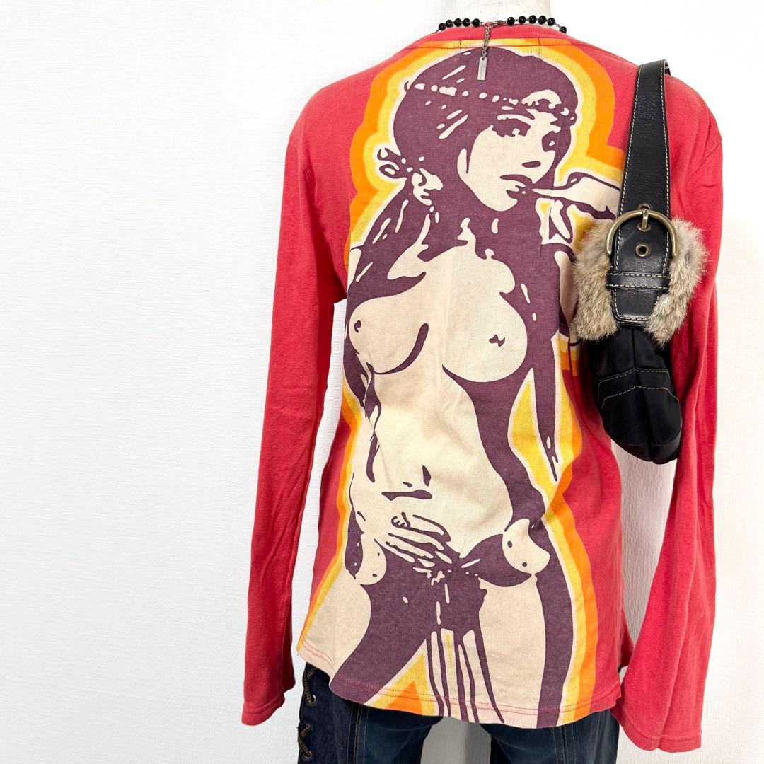 y2k❤️ 00s HYSTERIC GLAMOUR ヒスガール ロゴ ロンT