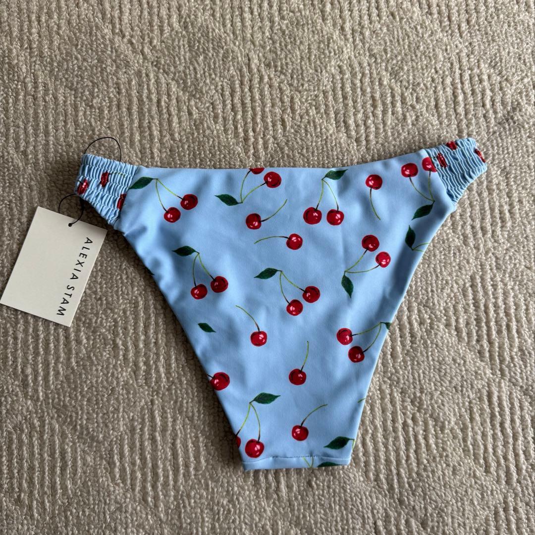 【完売商品】ALEXIA STAM 水色 チェリー柄 ビキニボトム サイズM