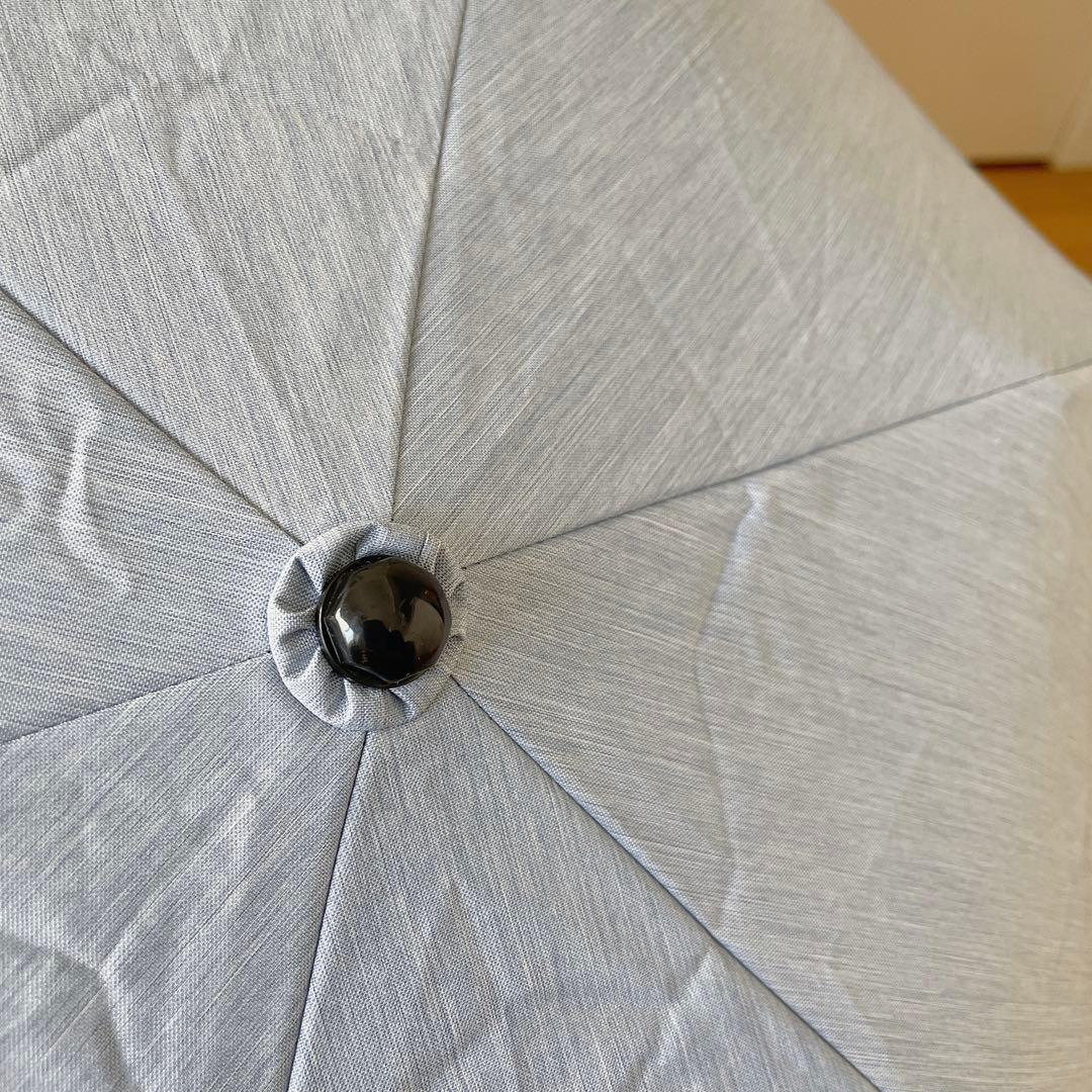 サンバリア100　3段折 / 折りたたみ日傘　水色　フロスト