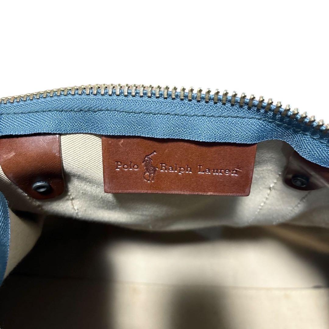 良品◎ ポロラルフローレン 2way 斜めがけ可 ボストンバッグ ショルダー付き