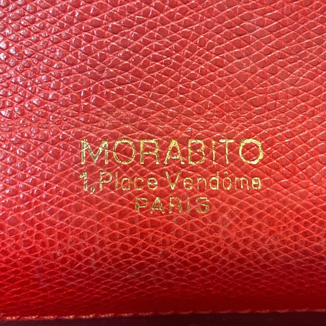 【MORABITO】モラビト レザー レッド ゴールド金具 2WAYハンドバッグ