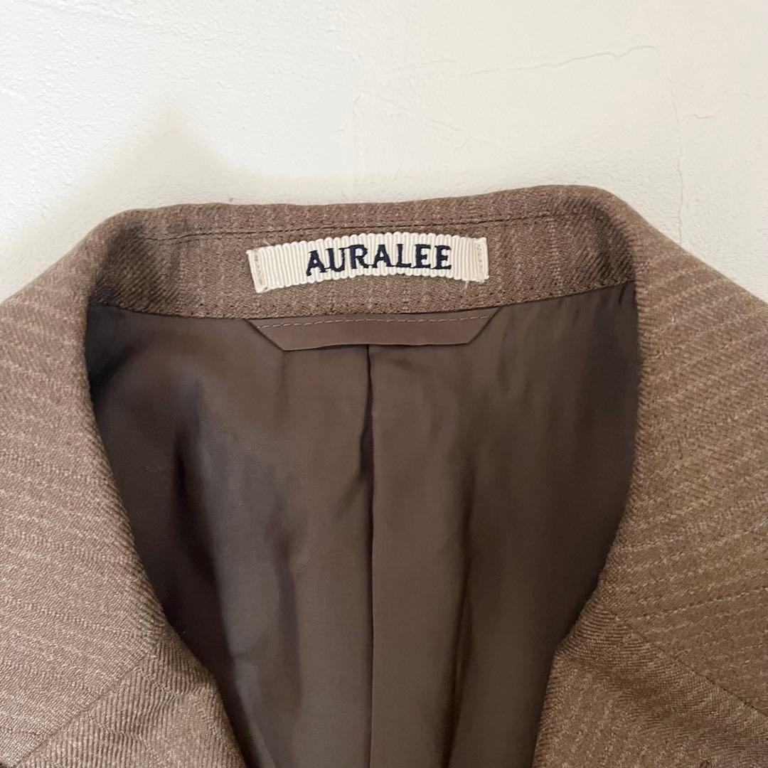 【美品】 AURALEE テーラードジャケット ウール ブラウン
