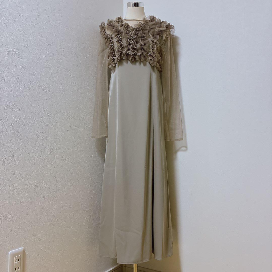 atloアトロ　カナ　ニアナ　アンドレスド　ベージュ　3点セット×フリルボレロ