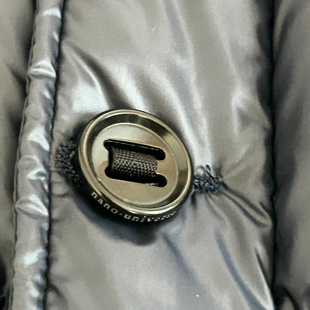 美品　キルティングダウンベスト　M 西川ダウン　ナノユニバース　　ネイビー