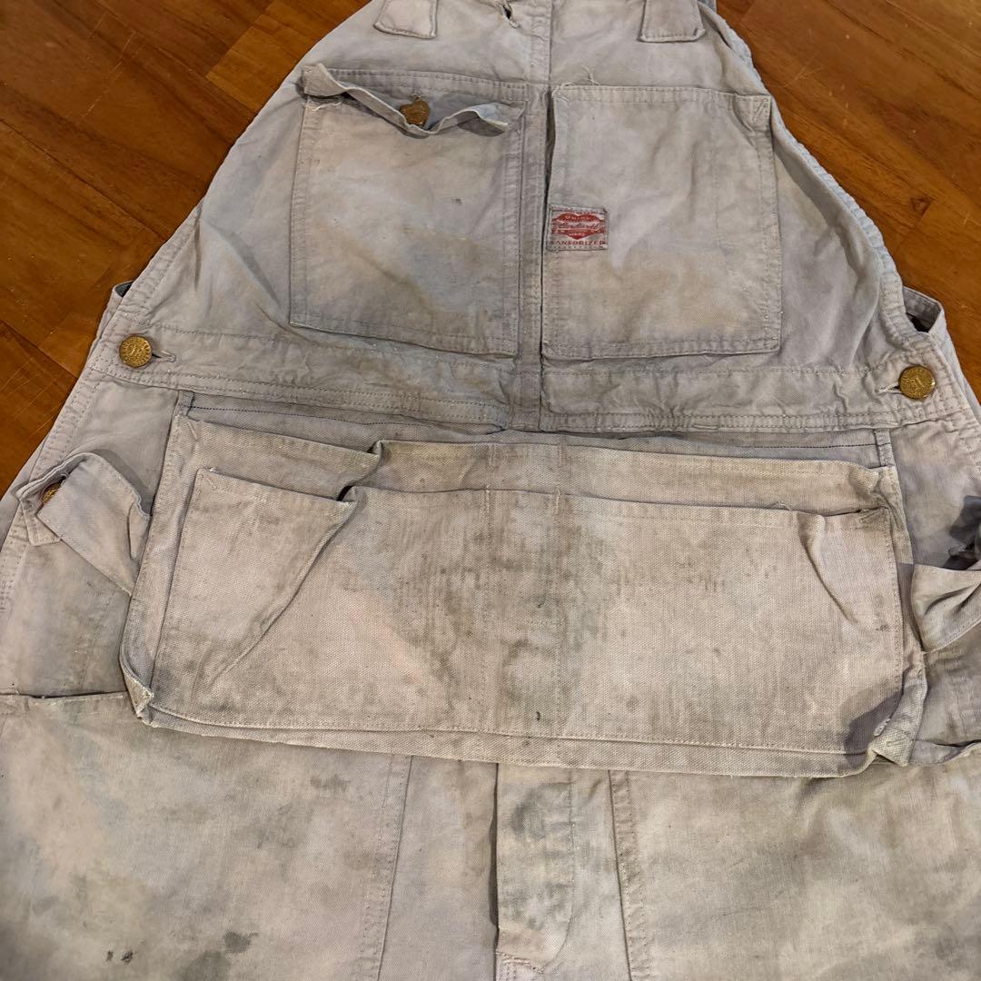 Carhartt ハートタグ ライトグレー オーバーオール　40s 50s