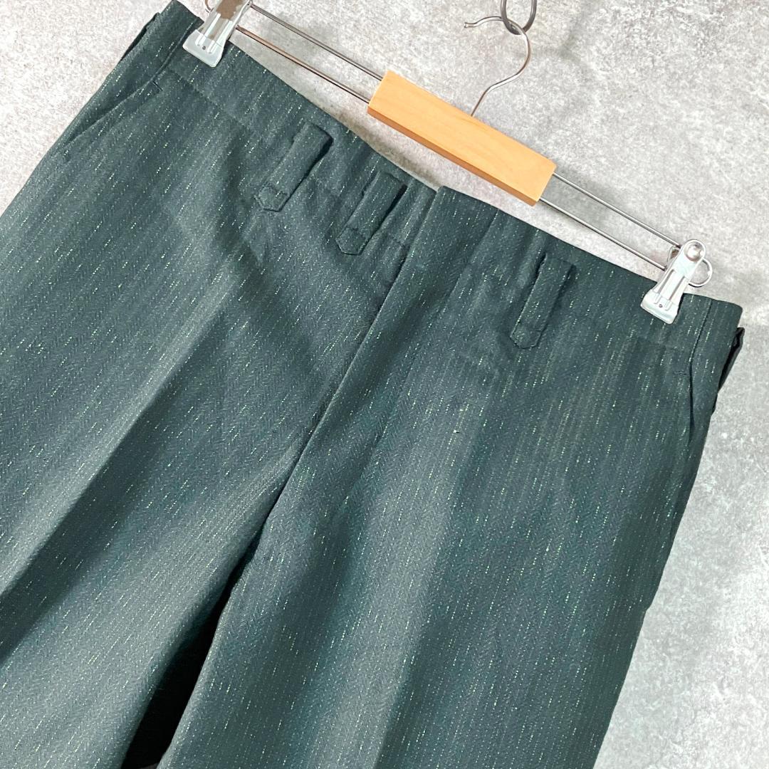 70-80s テイラーメイド　セットアップ　ダブル　スラックス　グリーン