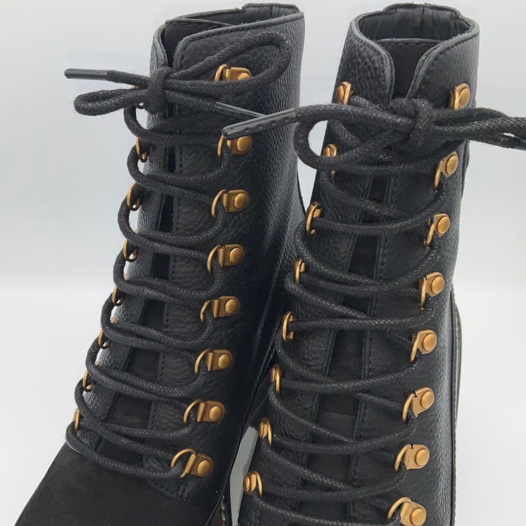 か*丸様 未使用に近い●箱付 トリーバーチ ショートブーツ サイズ7.5 ブラッ