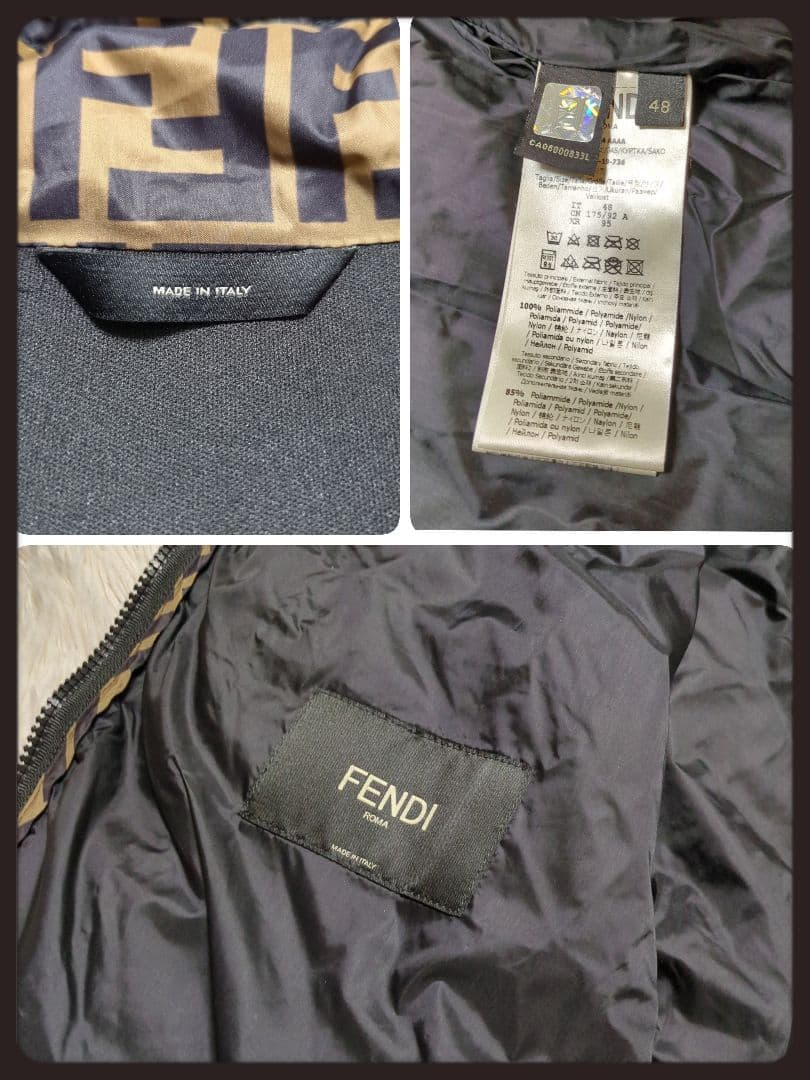 【極美品・人気モデル】FENDI☆ズッカ ダウンベスト フルジップ ドッキング