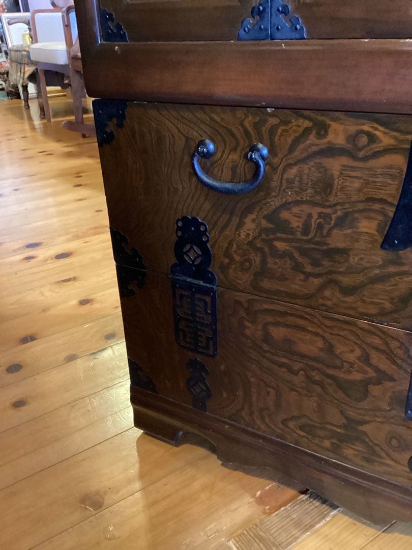 時代箪笥　民芸箪笥　整理箪笥　鍵付き　収納箪笥