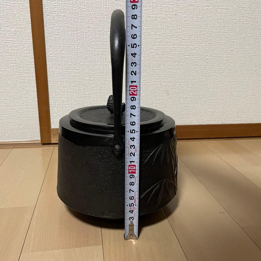 【未使用品】長文堂　大型鉄瓶　南部鉄瓶　鉄瓶