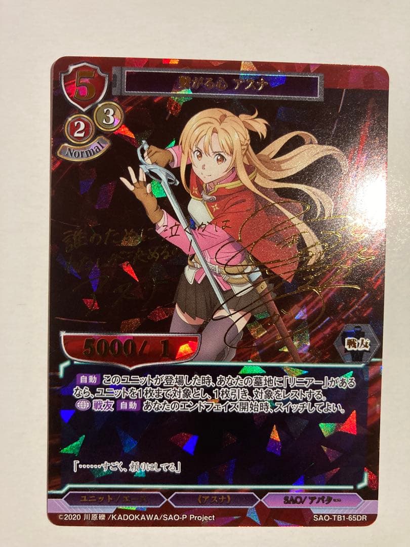 ビルディバイド　繋がる心　アスナ　DR サイン