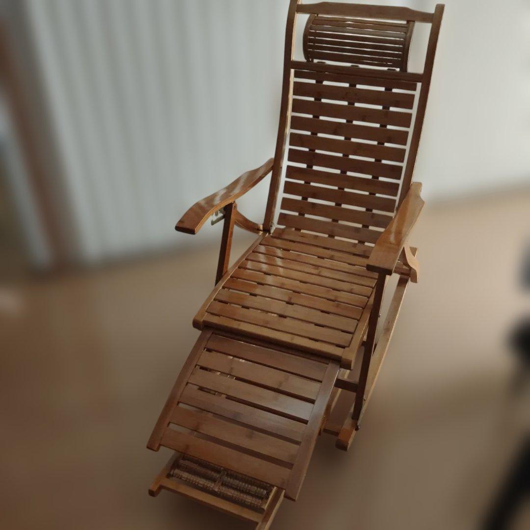 竹製チェア 折りたたみ式の竹製 ロッキングチェア 快適