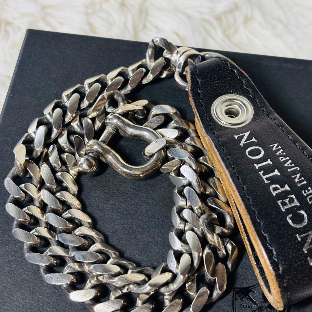 inception ウォレットチェーン　シルバー　アクセサリー　ブラック