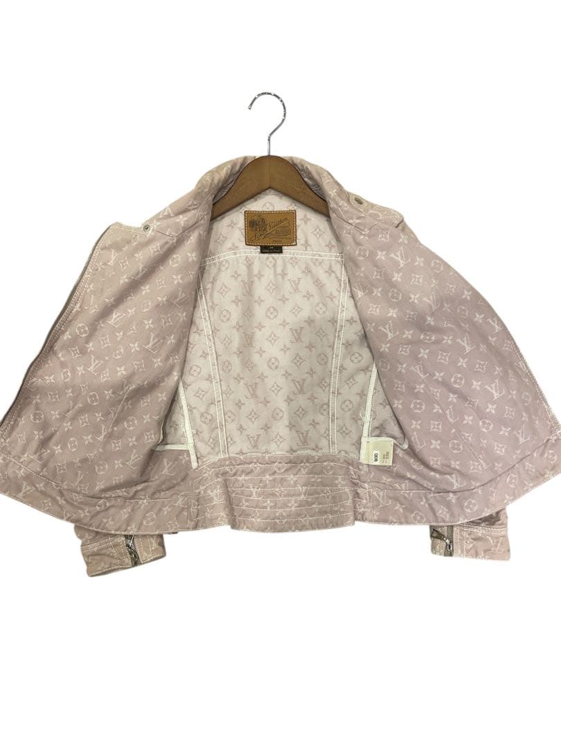 【Louis Vuitton 】ピンクデニムライダースジャケット 36