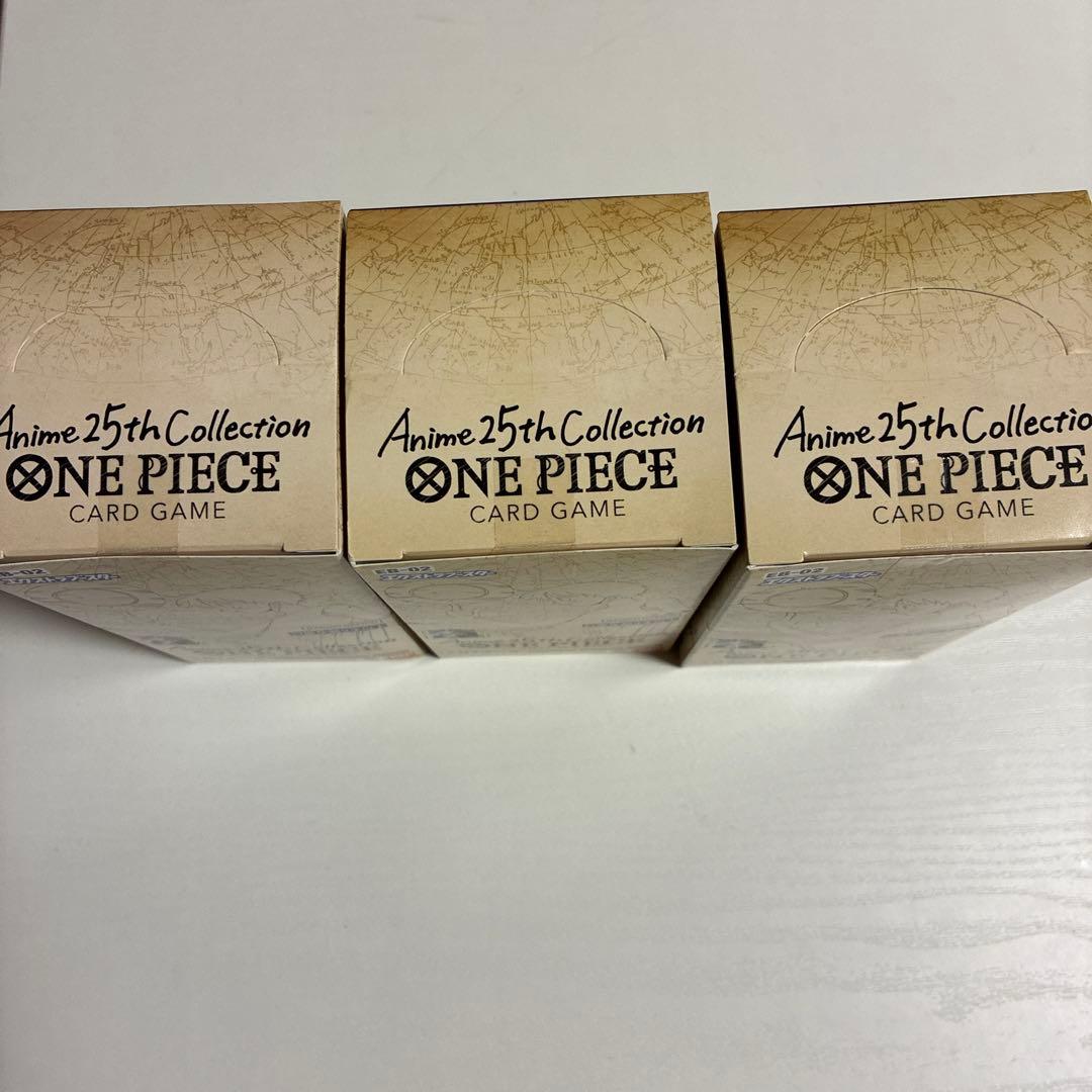 【新品未開封、テープ付き】ワンピースカード アニメコレクション 3BOX