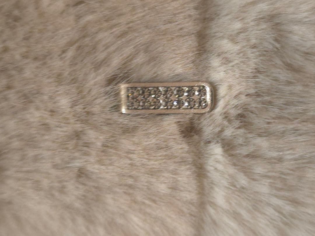 ミンクタッチ フェイクファー ブルゾンベスト ベージュ