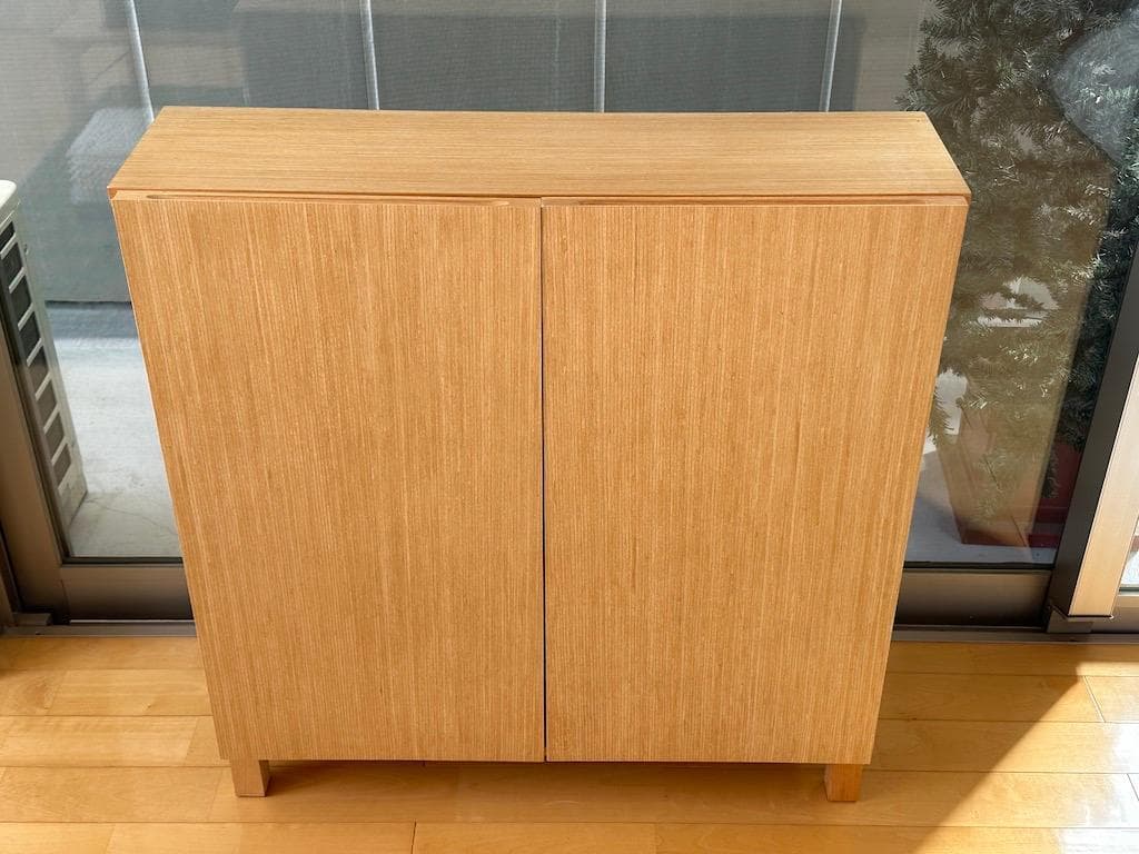 無印良品 組み合わせて使える木製収納 ロータイプ タモ材 希少品