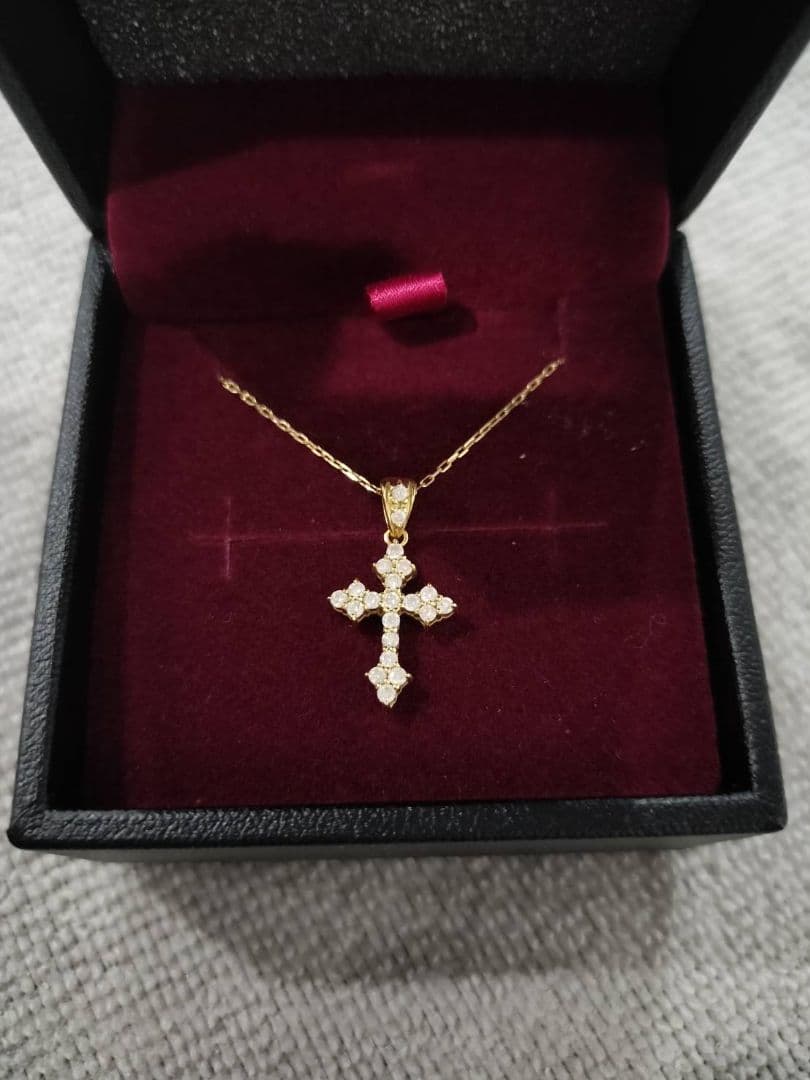 リモ　K18 YG 十字架　ネックレス　40cm