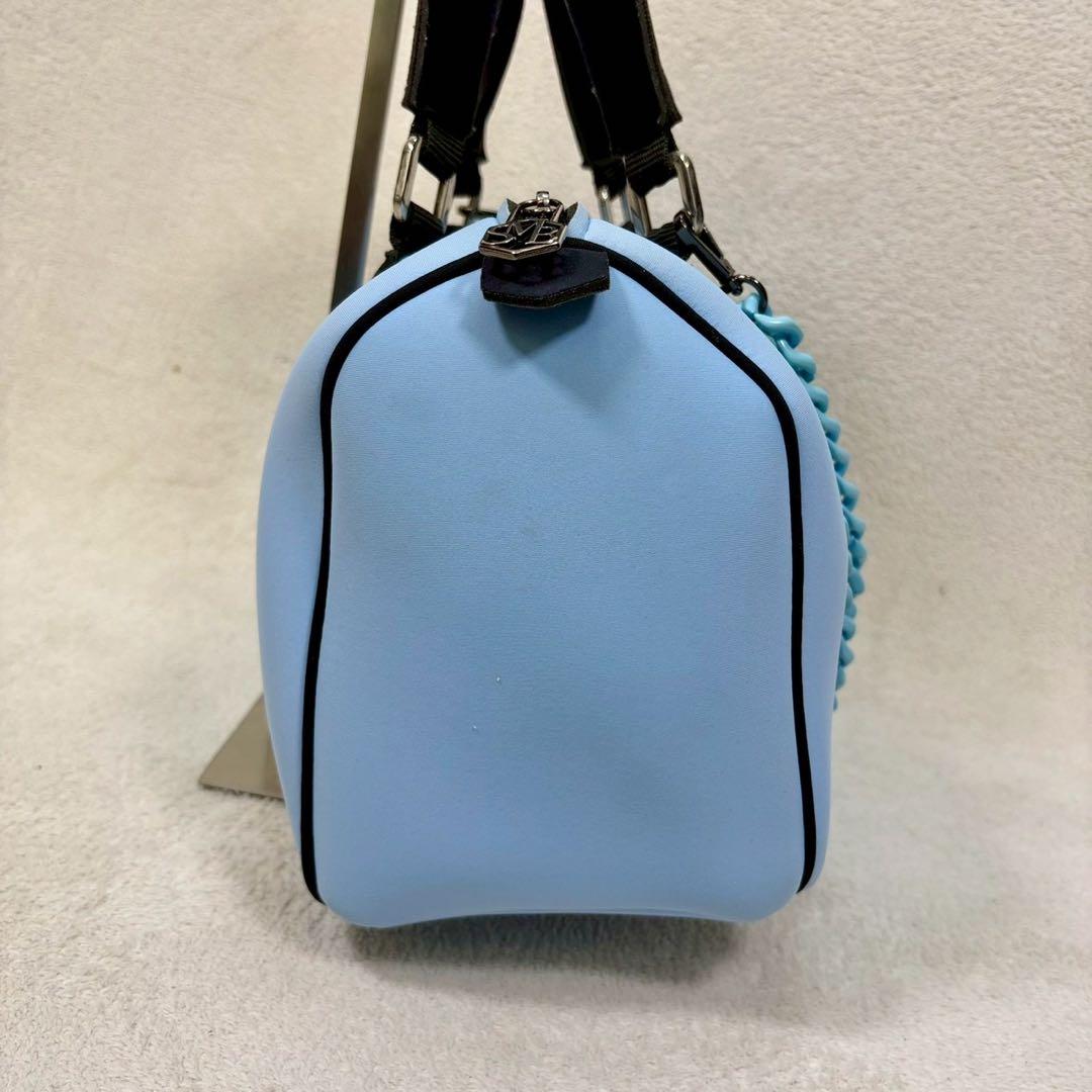 【美品✨】セーブマイバッグ ブルー　ボストンバッグ　2way ショルダーチェーン