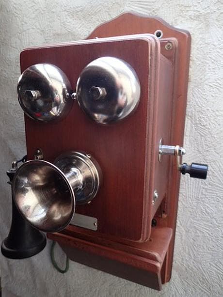 昭和レトロ デルビル磁石式壁掛電話機　ベル（電鈴）鳴ます　アンテーク・インテリア