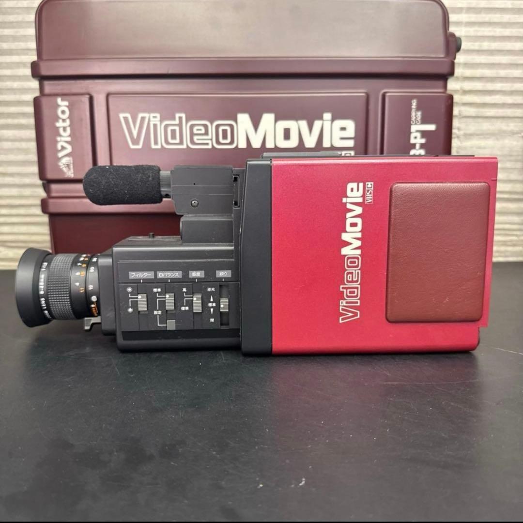 【ジャンク品】ビクター　ビデオムービー　GR-C1　ケース付　Victor