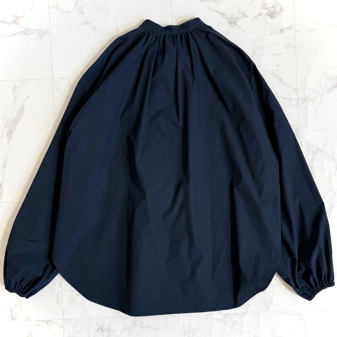 【新品】ジャーナルスタンダードレサージュ スタンドカラーフリルシャツ ネイビー