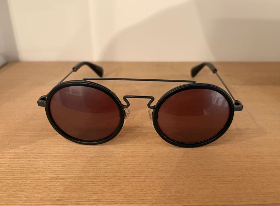 Yohji Yamamoto YY5010 ラウンドダブルブリッジサングラス