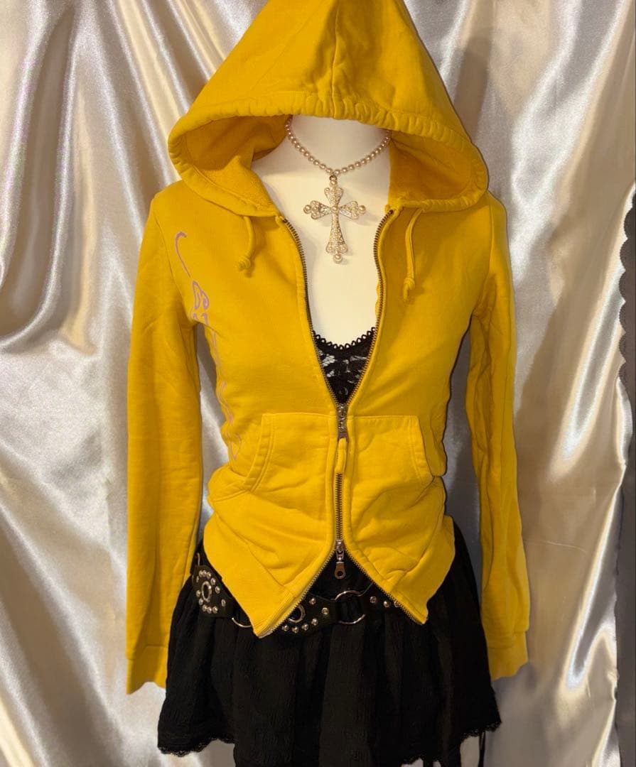 Ed hardy y2k double zip up パーカー グランジ 00s