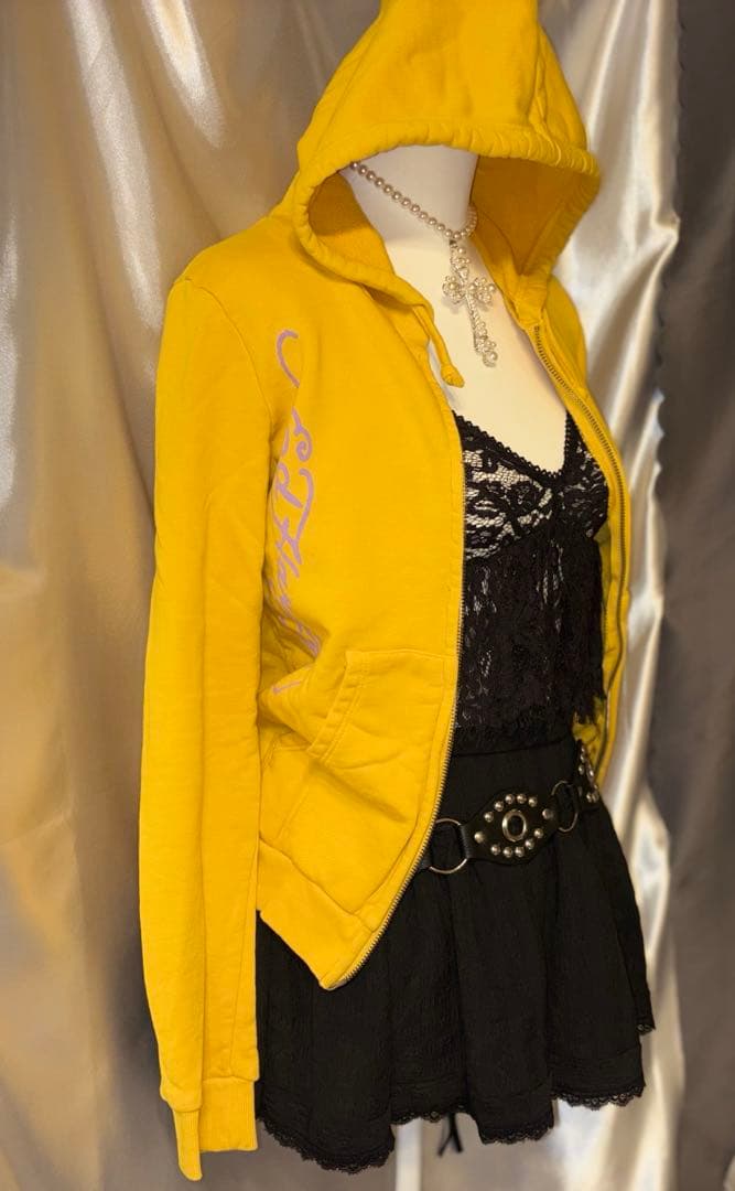 Ed hardy y2k double zip up パーカー グランジ 00s