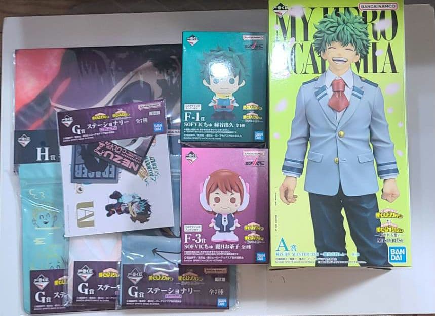 一番くじヒロアカ 紡がれる想い A賞緑谷出久 フィギュア F賞2個 下位賞セット