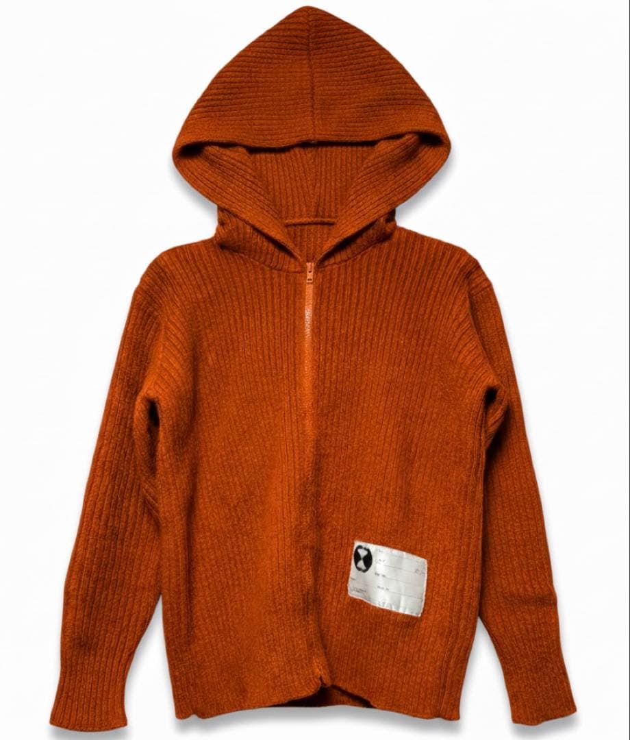 トップス FINAL  nylon switching knit hoodie