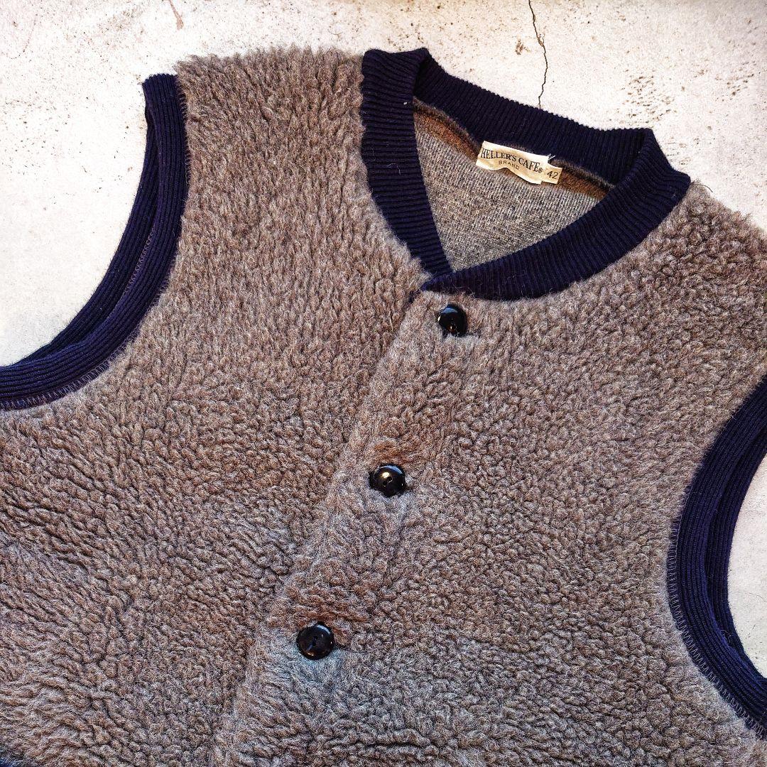 ウエアハウス 希少サイズ 42 XL相当 フリース パイルベスト ヘラーズカフェ