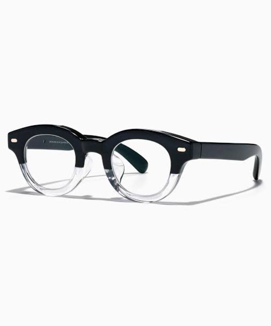 JINS BE BOLD 極太 ボストン ブラッククリア　ブルーカラーレンズ