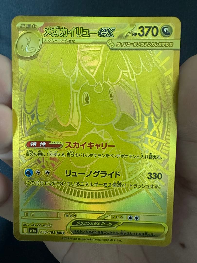 メガカイリューex MUR 白欠けなし マグネットローダー付き 250/193