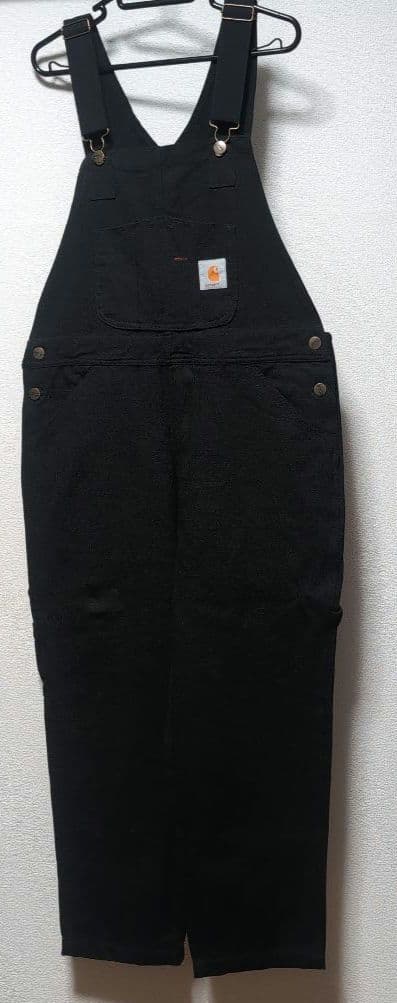 カーハート　オーバーオールMサイズ 美品 ブラック