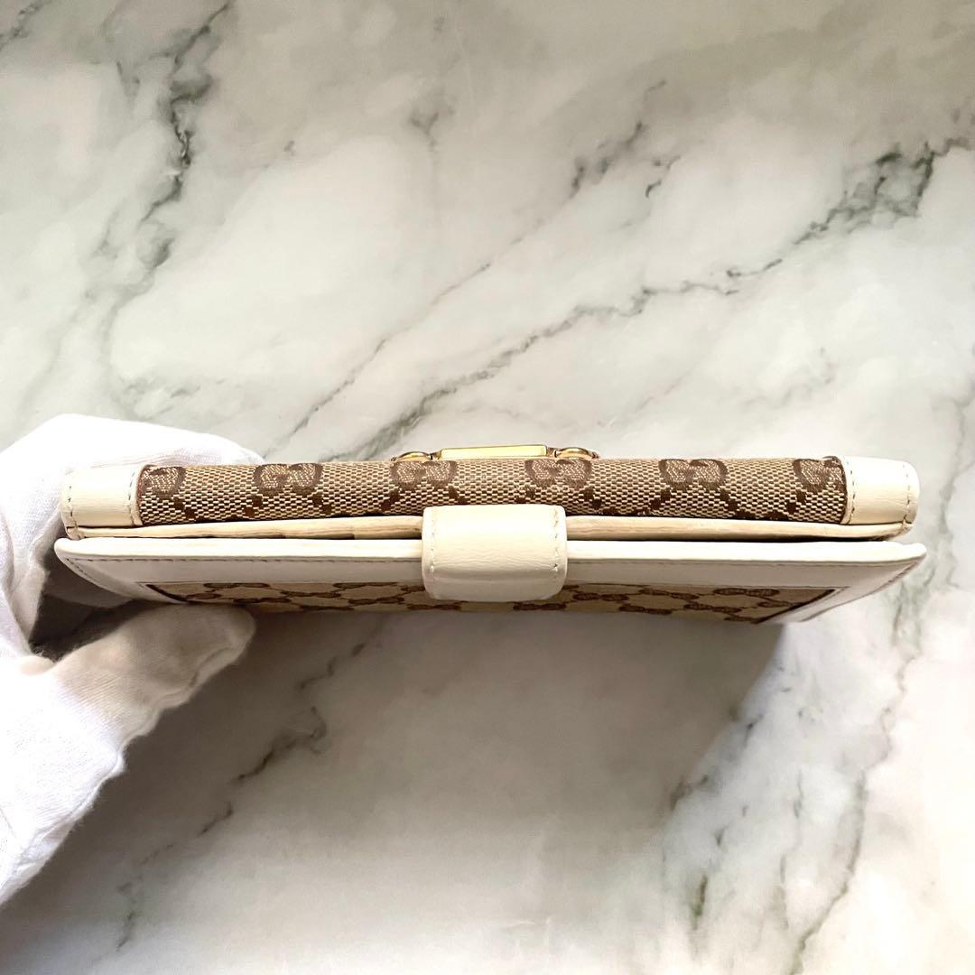 GUCCI グッチ　長財布　GG キャンバス　ゴールド金具　0115-⑩