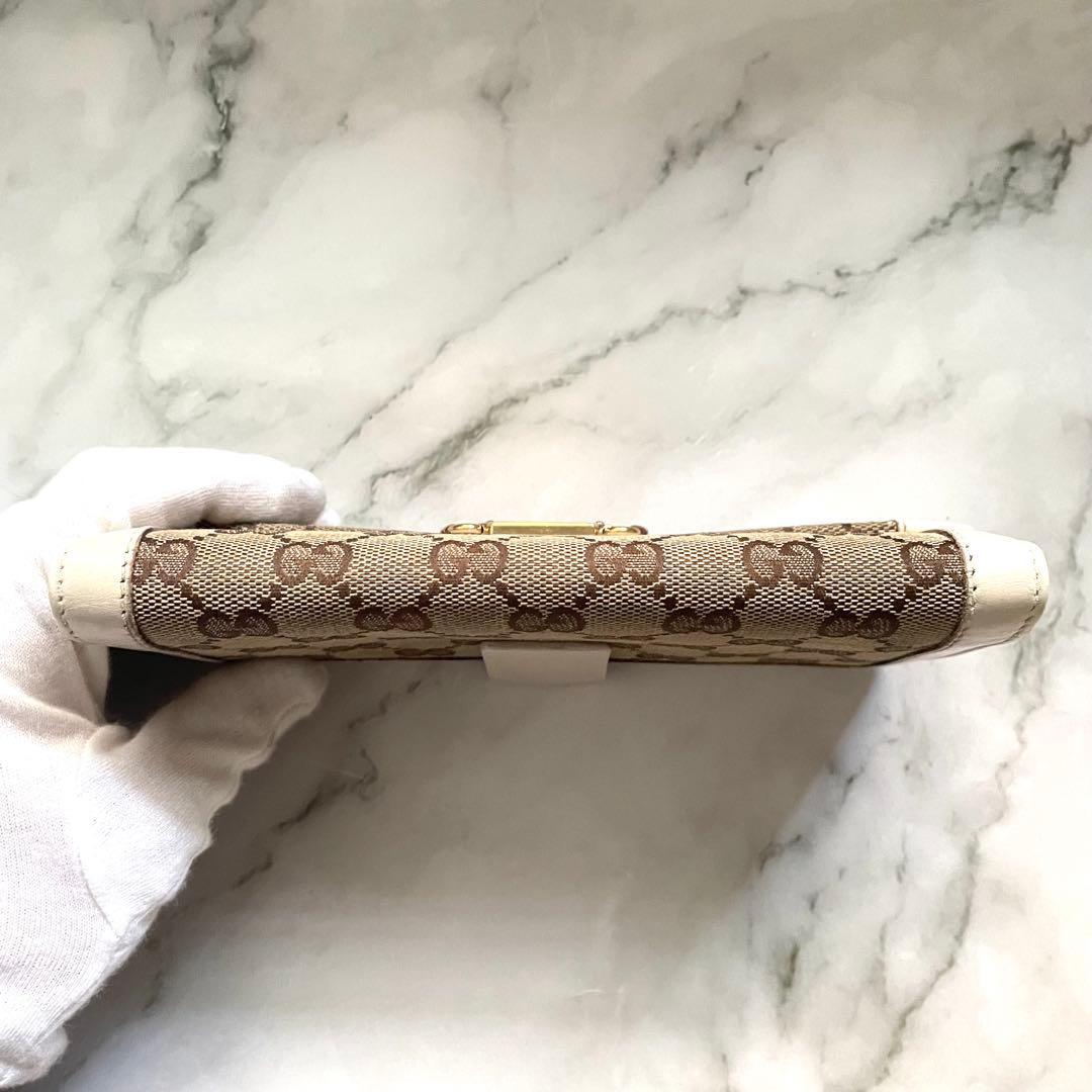 GUCCI グッチ　長財布　GG キャンバス　ゴールド金具　0115-⑩