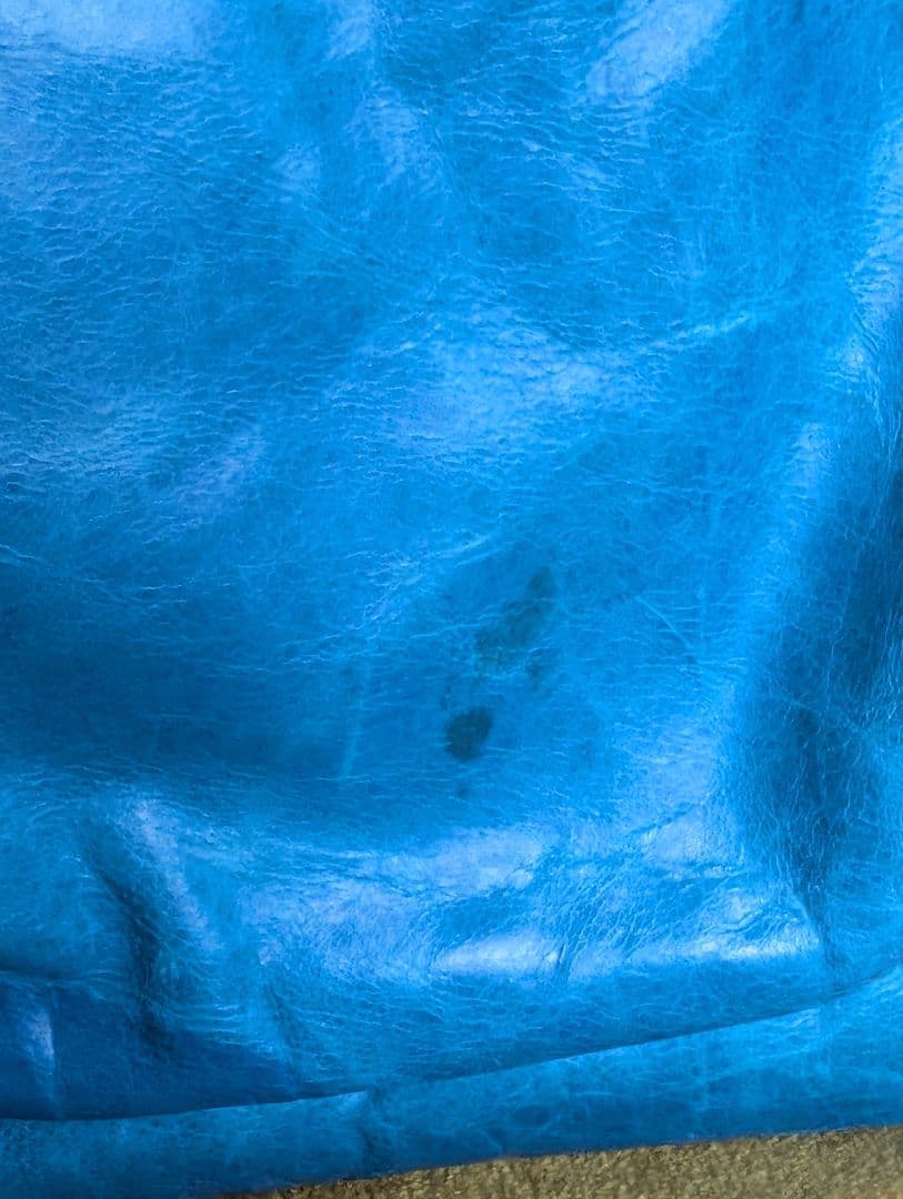 MULBERRY青いレザー ボストンバッグ 388085