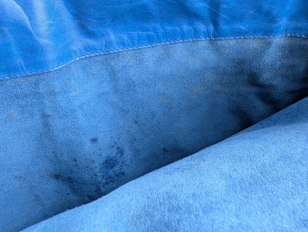 MULBERRY青いレザー ボストンバッグ 388085