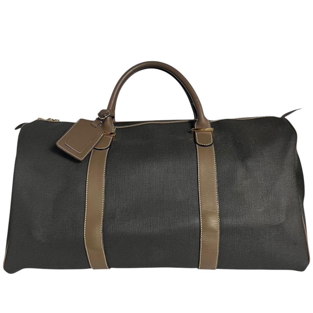 美品　ダンヒル　大容量　ボストンバッグ　旅行バッグ　PVC　レザー　腕掛　南京錠