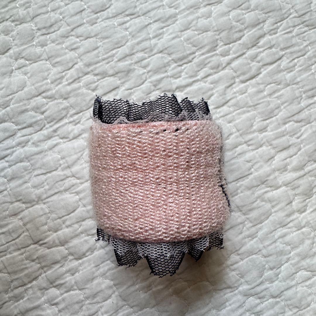 美品 CHANEL シャネル リストバンド　ココマーク レース　フリル　ピンク