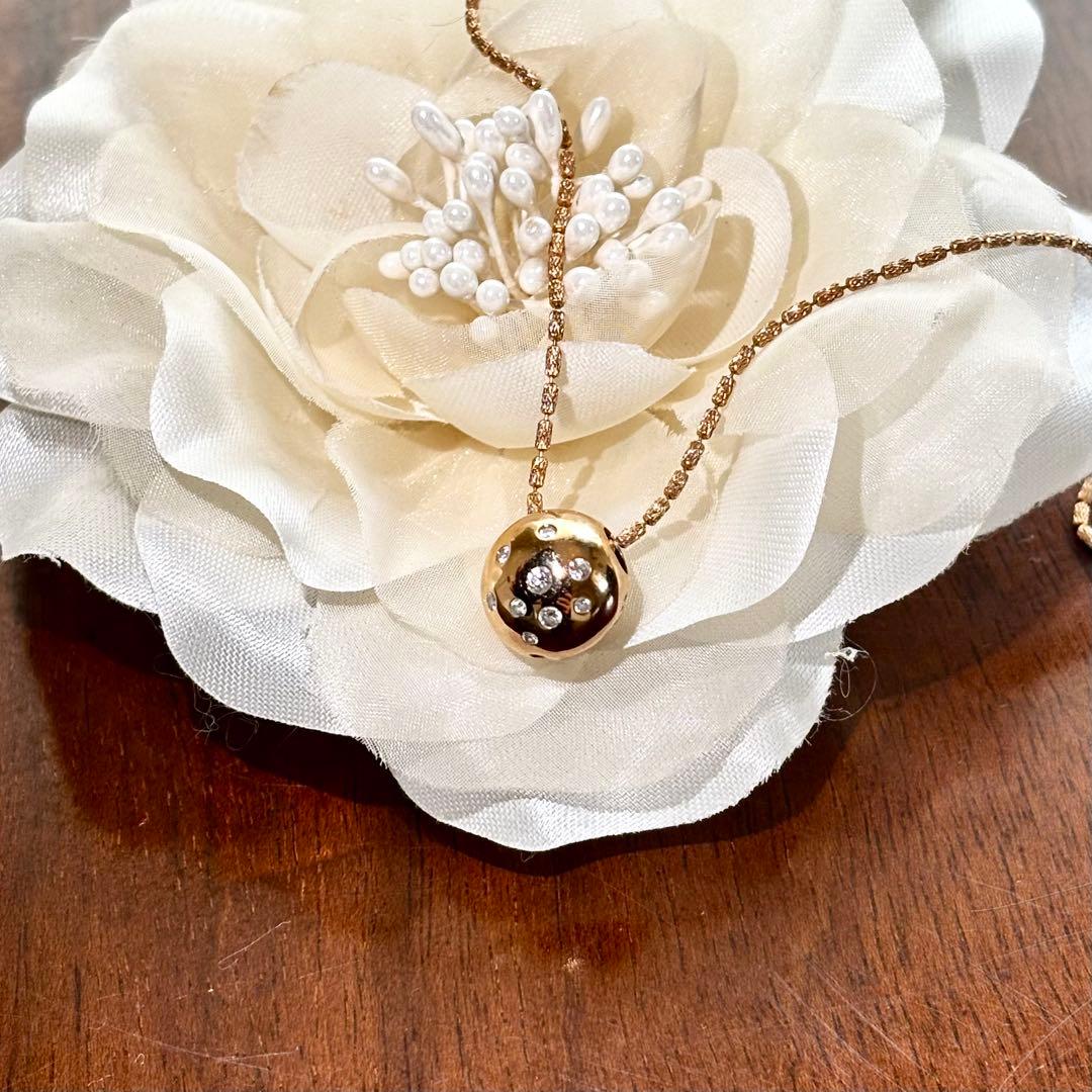 K18pg ダイヤモンドネックレス