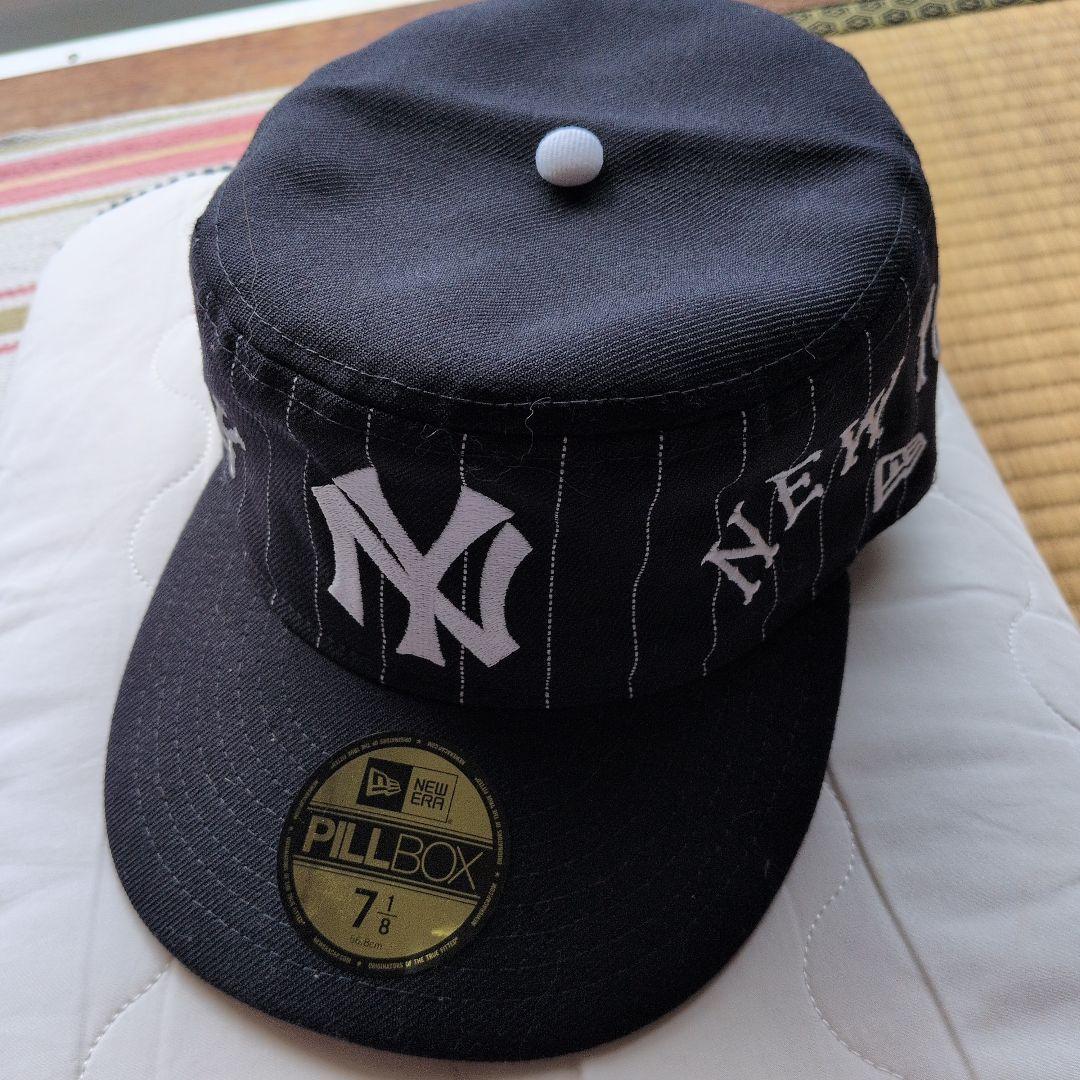NEW Era PILLBOX ストラップキャップ　ネイビー　7 8/1