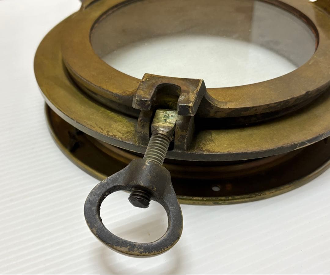 真鍮開閉丸窓 船舶　丸窓 現状出品 詳細不明　ジャンク品