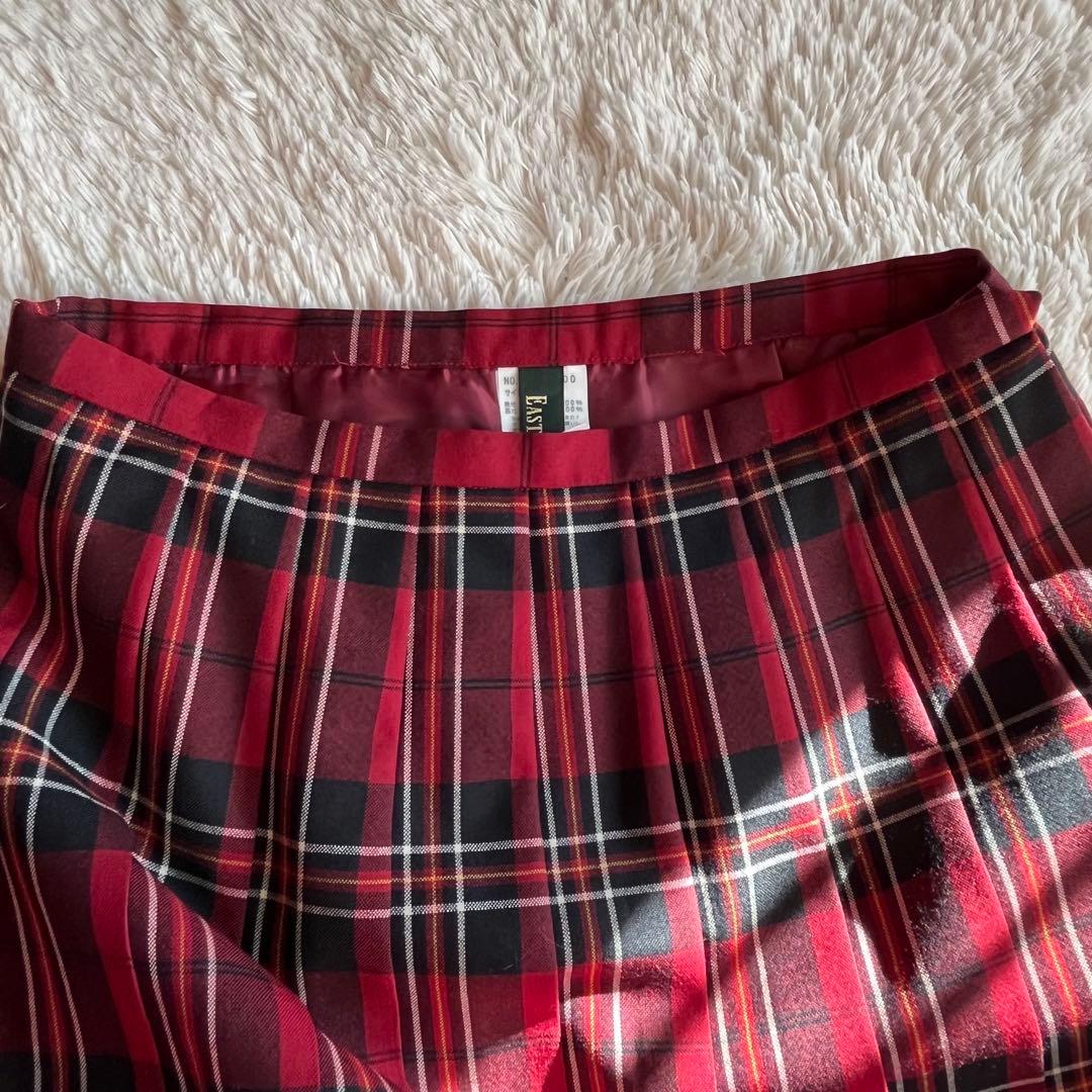 EASTBOY 紺ブレ ジャケット9号 チェックスカート11号　リボン　セット