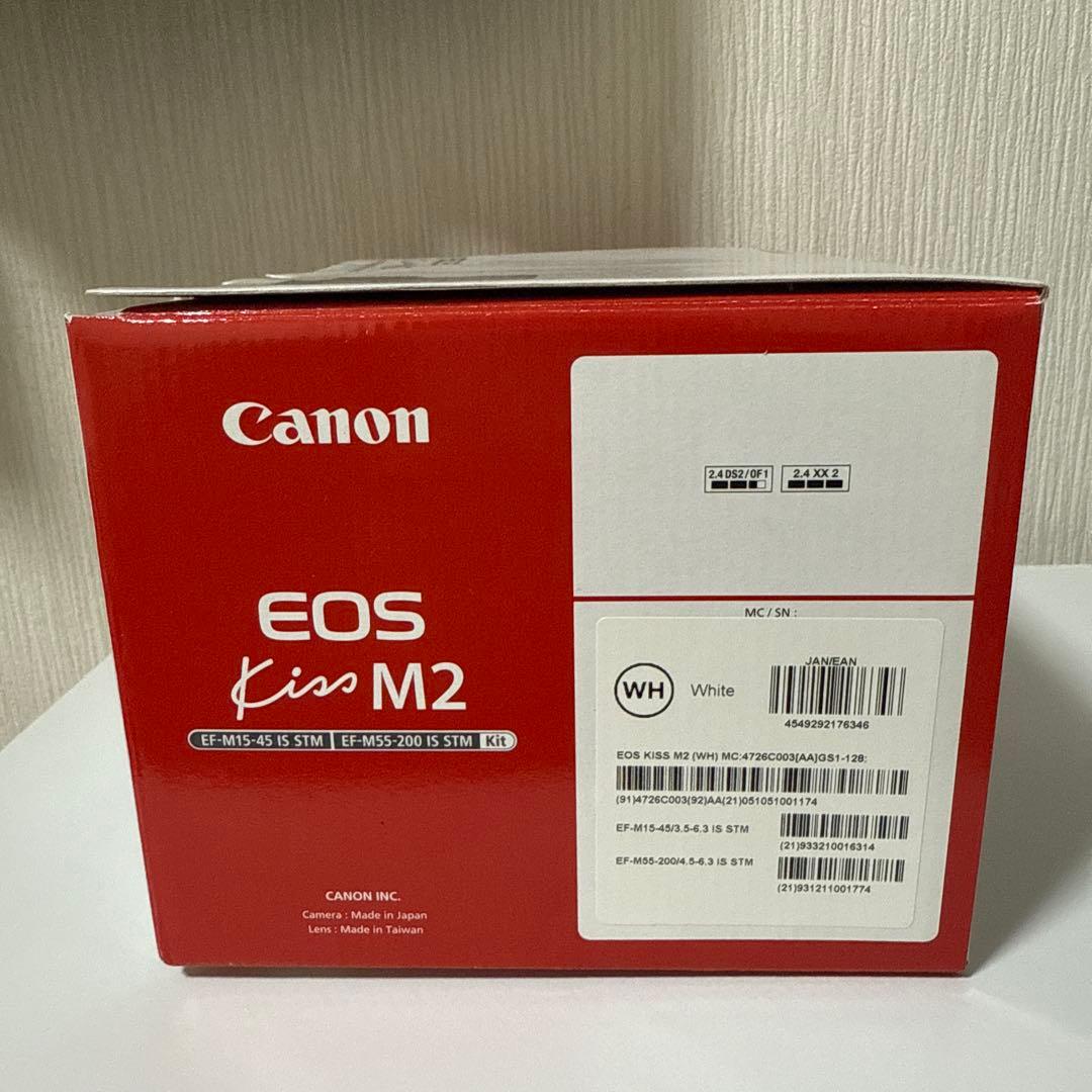 Canon eos kissM2 レンズキット　ミラーレス一眼 保護カバー付