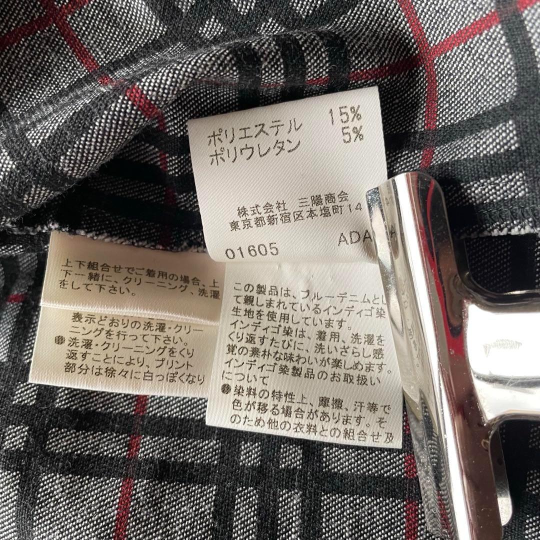 バーバリー　ストレッチデニムウエスタンジャケット　チェック　42 大きいサイズ