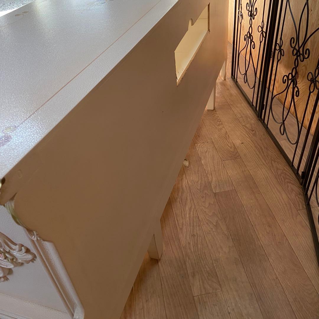 テレビボード　ロココ調　猫脚 プリンセス ヨーロピアン 姫系　花柄⑤